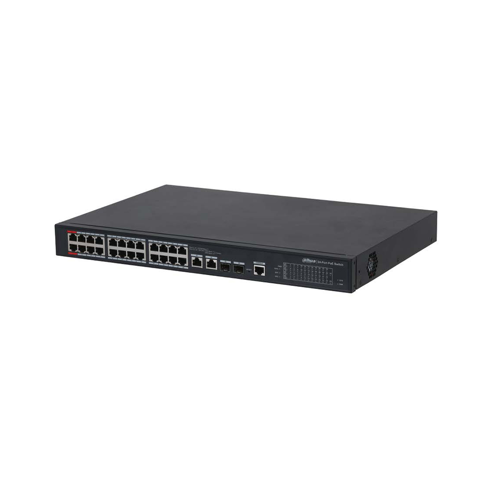 24-port 100 Mbps + 2-port Gigabit Managed PoE Switch