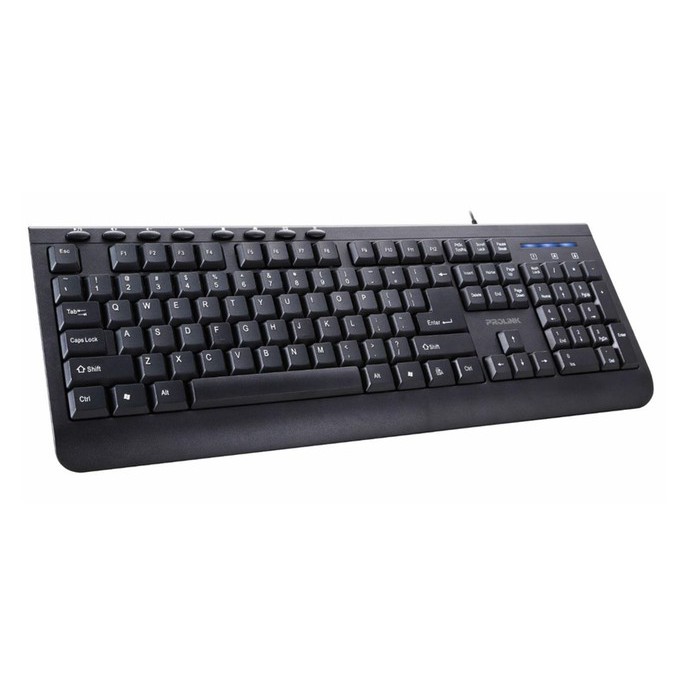 Prolink Keyboard with Multimedia Hot Keys Arabic Version Black