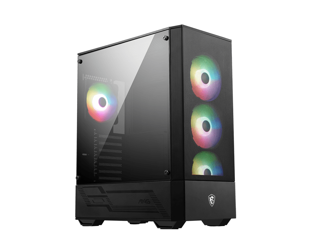 MSI  CASE MAG FORGE 112R I/O Ports. 2 x USB 3.2 Gen1 Type-A (5 Gbps) 1 x Audio-out 1 x Mic