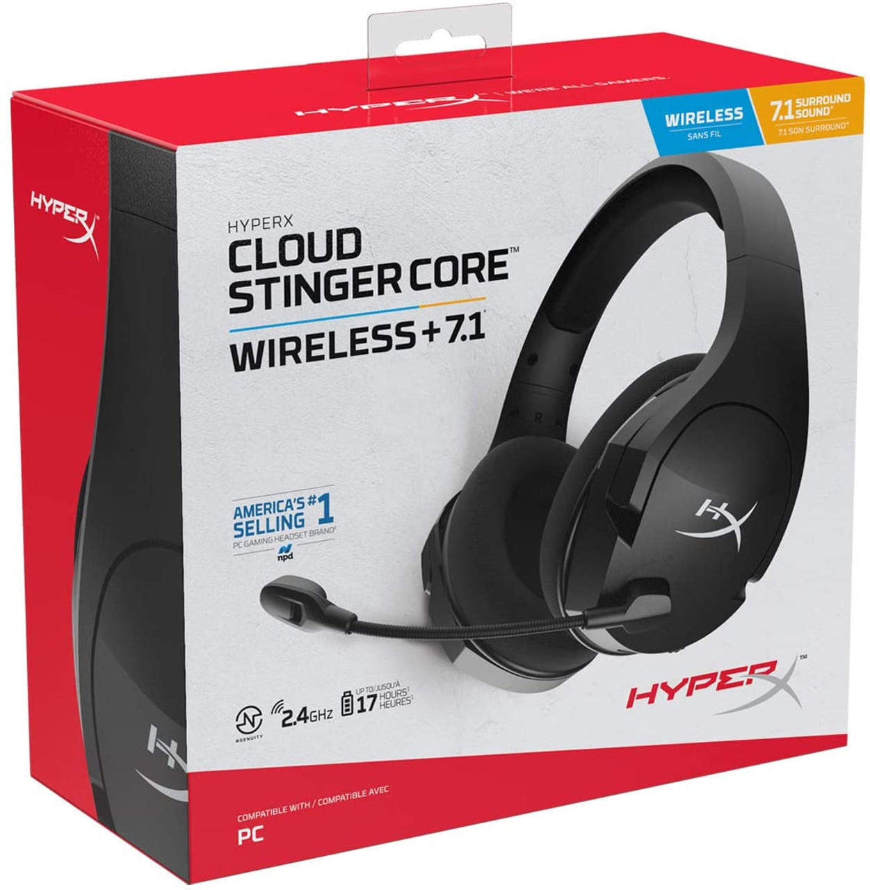 HyperX Stinger Core Wireless 7.1 Gaming Headset - HHSS1C-BA-BK/G