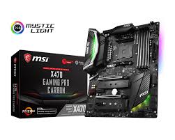 MSI X470 GAMING PRO CARBON AM4 , 4DDR4,3 PCI-EX16 HDMI DVI
