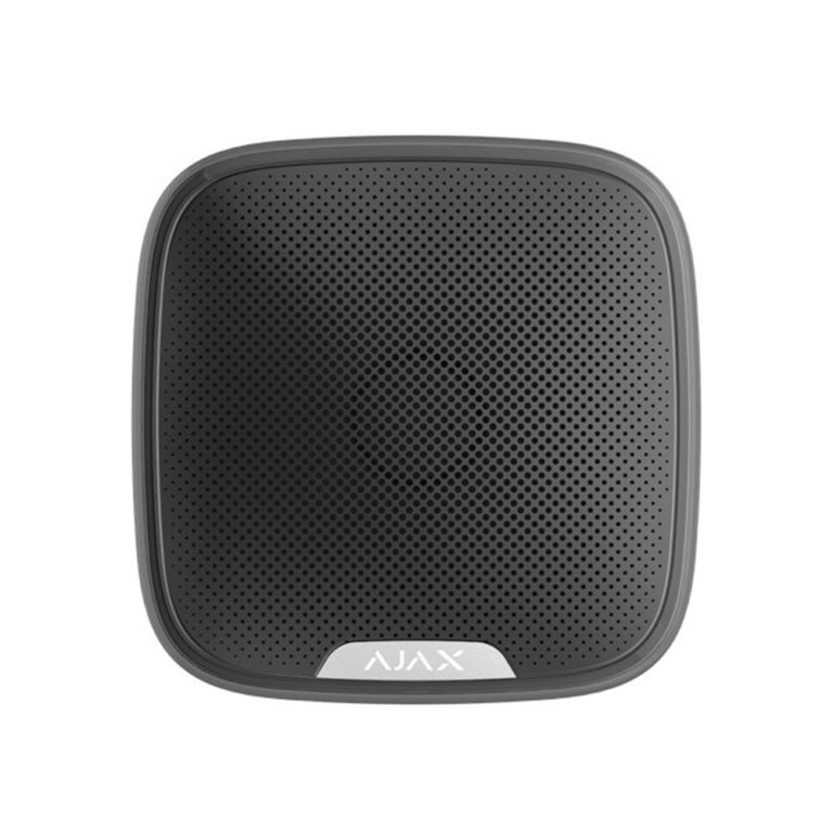StreetSiren Black - Wireless Outdoor Alarm with Visual and Audible Alerts
