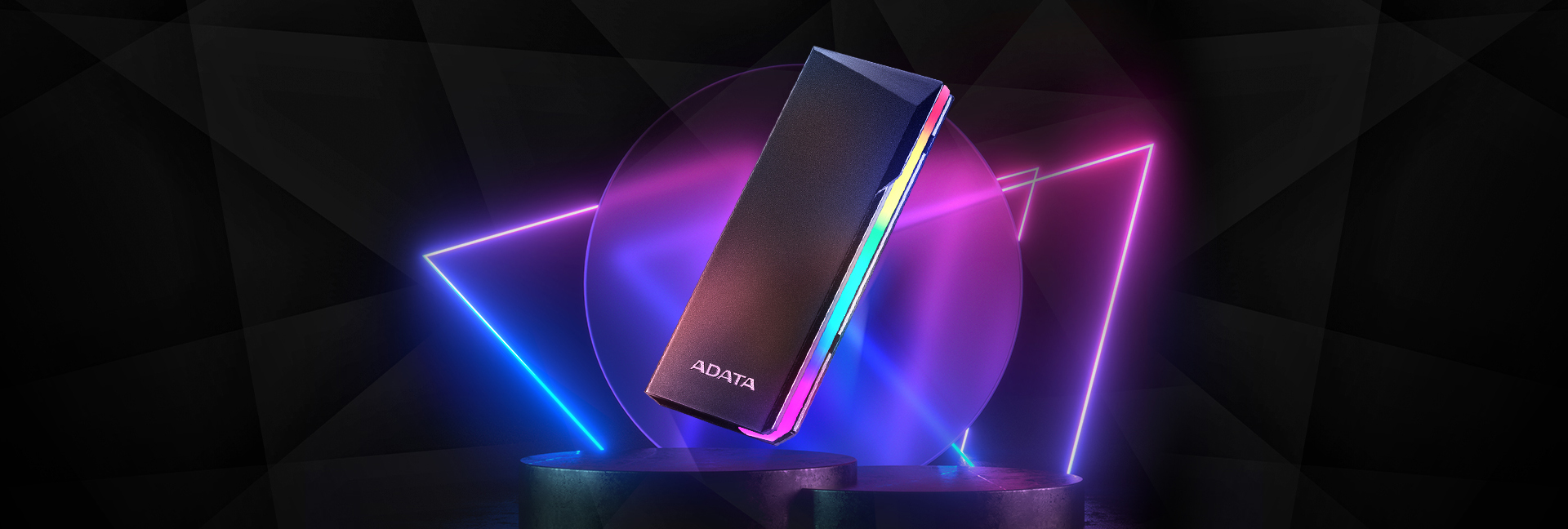 ADATA EC700G M.2 SATA/PCIE SSD ENCLOSURE RGB LIGHTING USB3.2 AN TYPE C